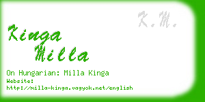 kinga milla business card